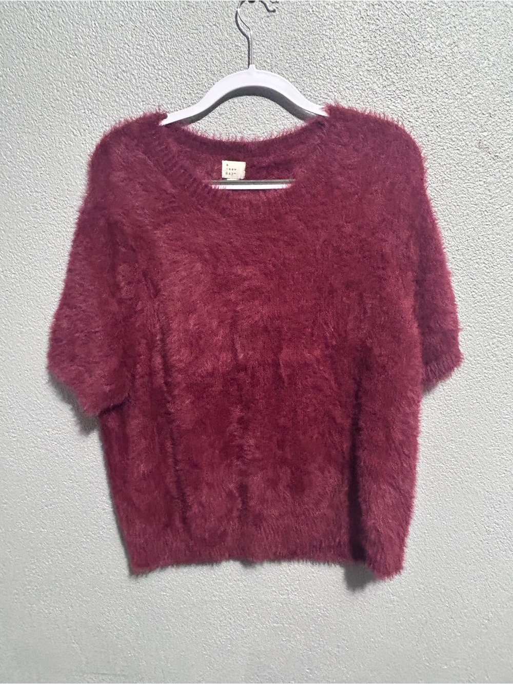 NWOT A New day fuzzy short sleeve sweater size 2x